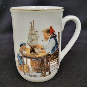 Vintage Norman Rockwell Museum Coffee Mug "For A Good Boy" 1982 - EUC